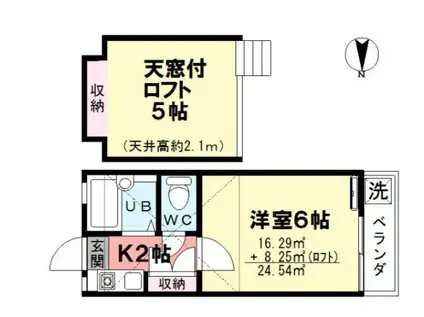IMAGAWA MID GRADEN CO-PO9(1K/2階)の間取り写真