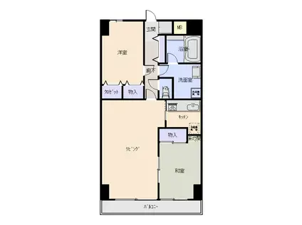 プロシード甲府(2LDK/7階)の間取り写真