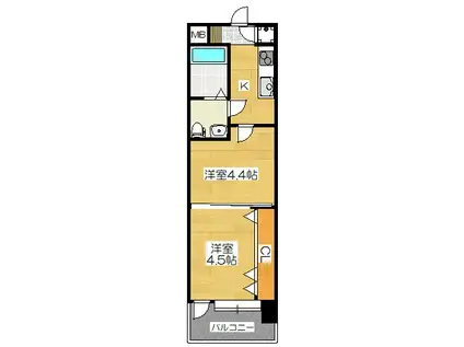 NO48プロジェクト2100博多(2K/10階)の間取り写真