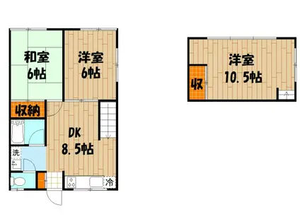 ハイツ遠藤(3DK/1階)の間取り写真