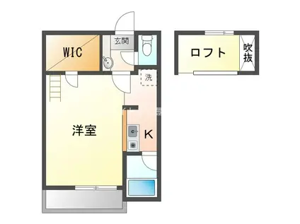 セザンヌ中央通(ワンルーム/1階)の間取り写真