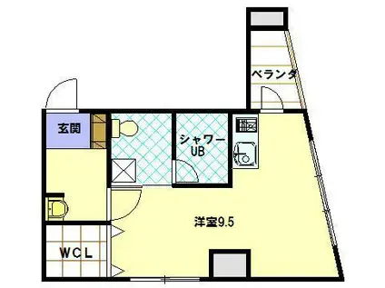 プラムビル(ワンルーム/4階)の間取り写真