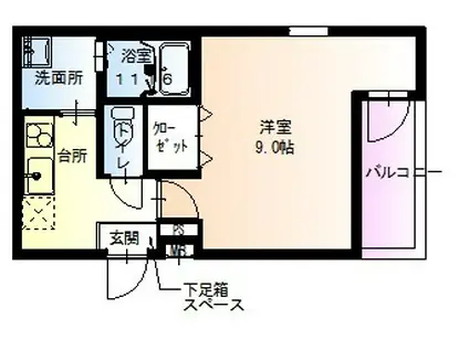 フジパレス大桐III番館(1K/3階)の間取り写真
