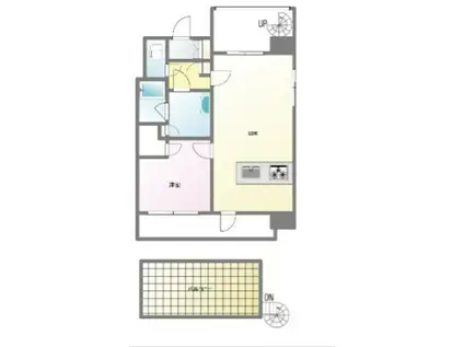 代々木マンション(1LDK/11階)の間取り写真
