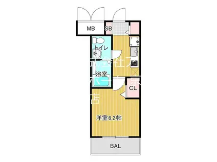 エスリード京橋III番館(1K/3階)の間取り写真