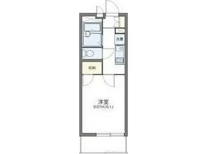 レオパレスJNB(1K/4階)の間取り写真