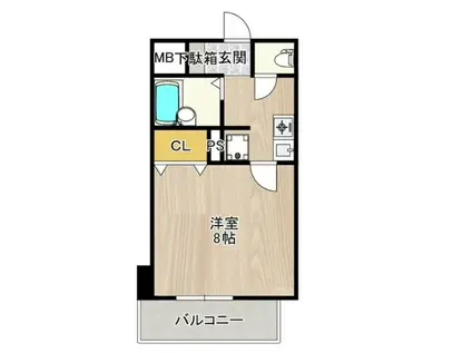 サムティ上堀川(1K/3階)の間取り写真