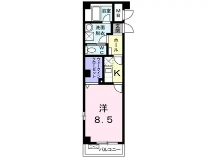 アイプレイス(1K/2階)の間取り写真