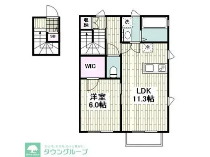 TRIOLE A(1LDK/2階)の間取り写真