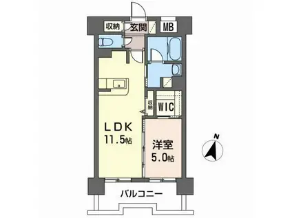 シャーメゾンステージ 広瀬通(1LDK/10階)の間取り写真