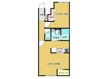  ネクストステージ(1LDK/1階)の間取り写真