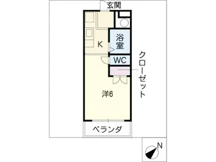 アーバンマルミ(ワンルーム/2階)の間取り写真