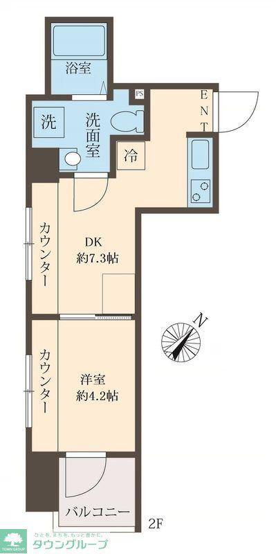 スフィア日本橋富沢町(1DK/4階)の間取り写真