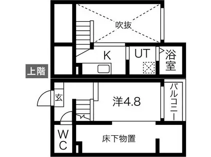 フレシール道徳(1K/1階)の間取り写真