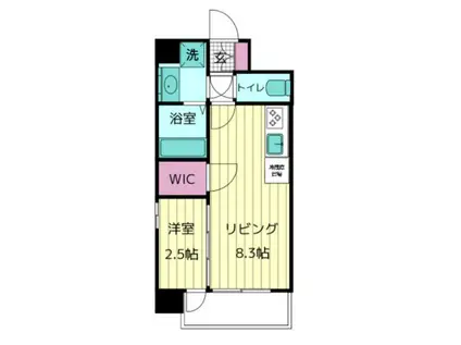 CERESドーム前(1LDK/9階)の間取り写真