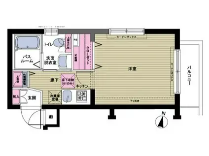 トーシンフェニックス中野新橋パインアイル(1K/3階)の間取り写真
