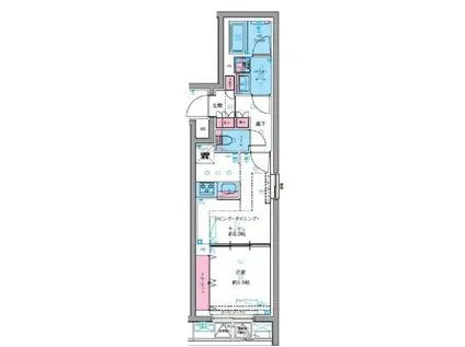 GENOVIA東向島SKYGARDEN(1LDK/2階)の間取り写真