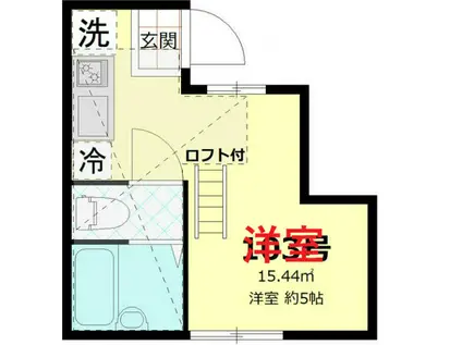 コンフォ―ルブラン南蒲田(ワンルーム/1階)の間取り写真