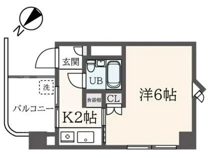 ディジィ川崎(1K/9階)の間取り写真