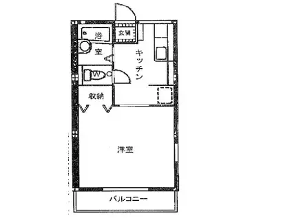 アネックスK(1K/2階)の間取り写真