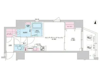 メゾンシャングリラ(2LDK/2階)の間取り写真