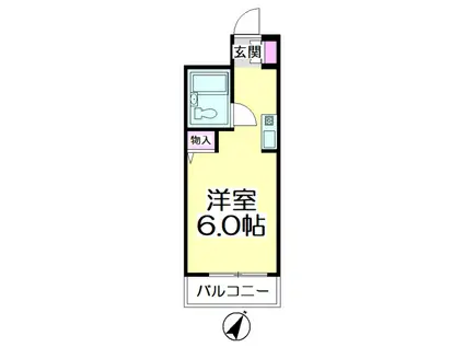 OKZAC(ワンルーム/9階)の間取り写真