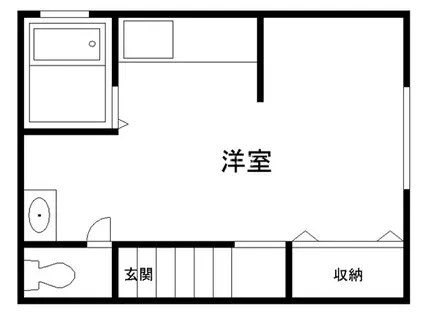 メゾンフォンテーヌ(ワンルーム/2階)の間取り写真