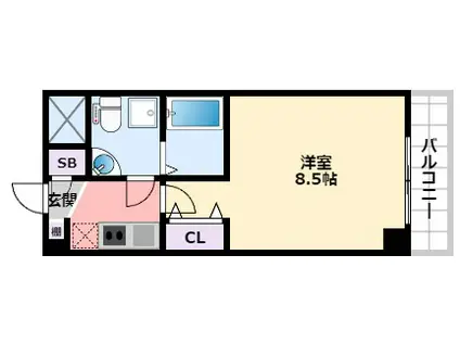 セレニテ甲子園(1K/7階)の間取り写真
