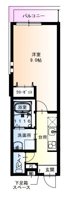 フジパレス阪急武庫之荘駅西5番館(1K/3階)の間取り写真