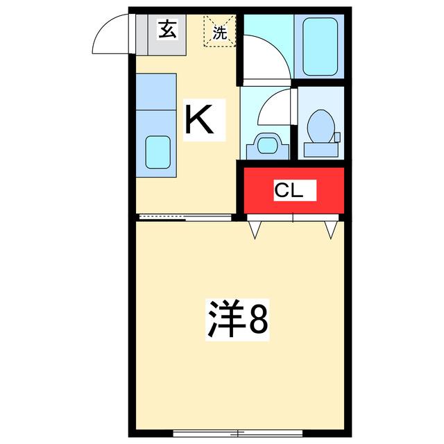 日建レジデンス新島町(1K/1階)の間取り写真