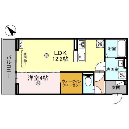 BRANSIA目川(1LDK/3階)の間取り写真