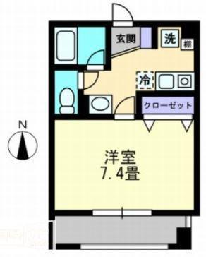 サンテラス21(1K/3階)の間取り写真