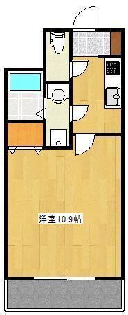 クロノス25上熊本(1K/6階)の間取り写真