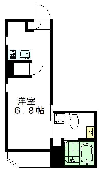 LIBERTE渋谷本町(ワンルーム/1階)の間取り写真