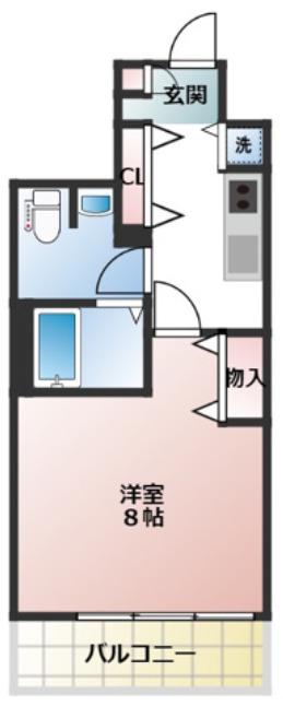 RITZ COURT(1K/2階)の間取り写真