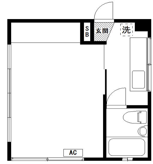 ブエナビスタ初台(ワンルーム/2階)の間取り写真