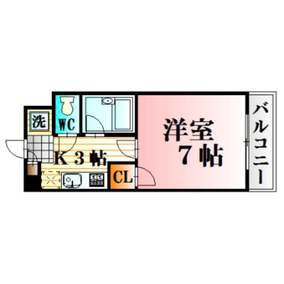 レジャンデールII(1K/1階)の間取り写真