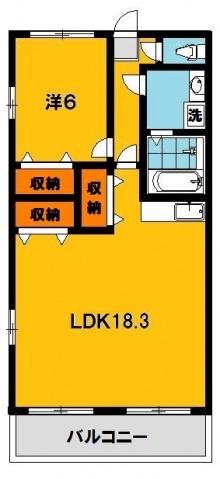 大島マンション2(1K/3階)の間取り写真