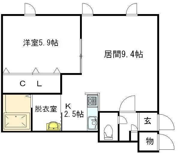 ANON626(1LDK/2階)の間取り写真