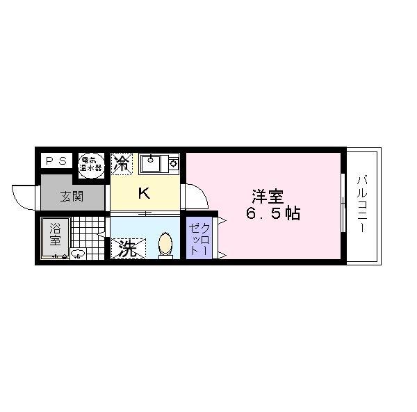 WIN北花田(1K/1階)の間取り写真