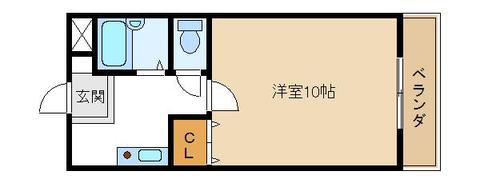 暁21・うえきⅠ(1K/2階)の間取り写真