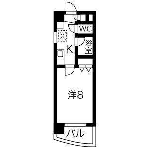 CITY-COURT(1K/3階)の間取り写真