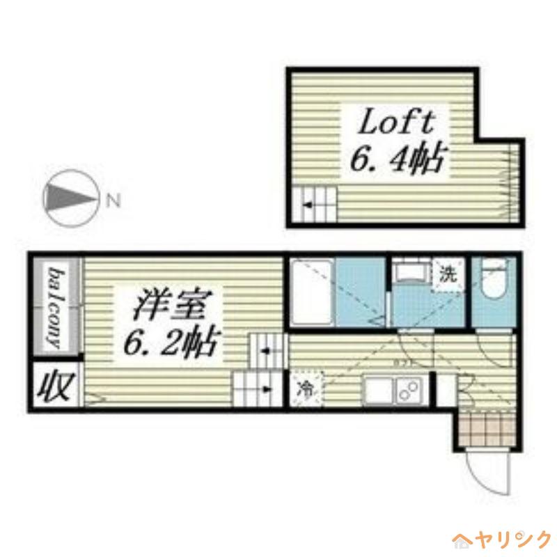 CHARME新守山(1K/1階)の間取り写真