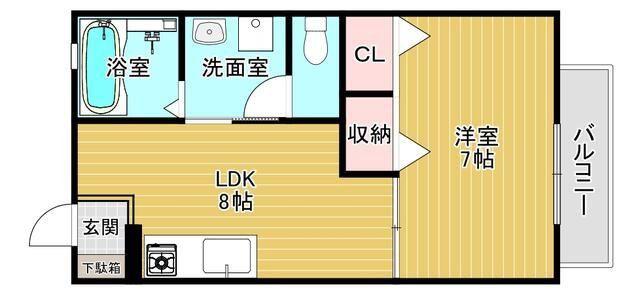 サニーコート(1LDK/1階)の間取り写真