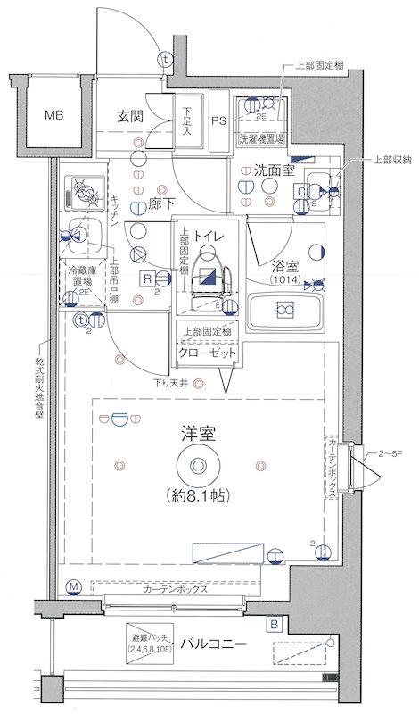 LEA川崎弐番館(1K/9階)の間取り写真