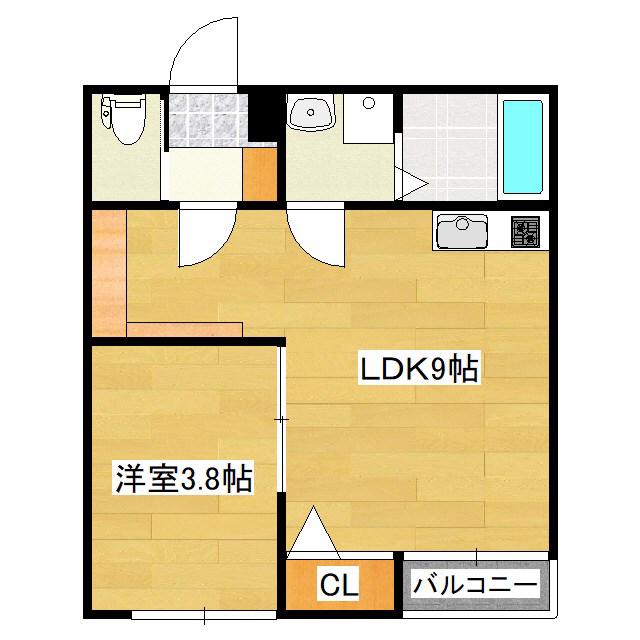 STORIA筑紫(1LDK/1階)の間取り写真
