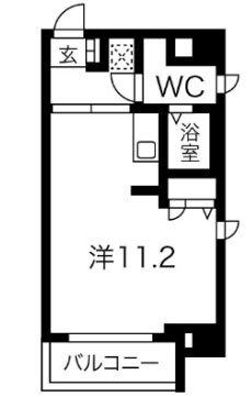 レオーネ亀戸(1K/8階)の間取り写真
