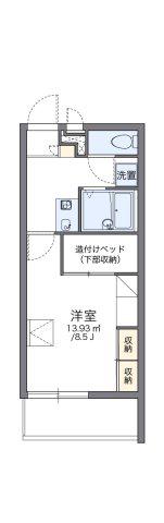 レオパレスSKY(1K/1階)の間取り写真
