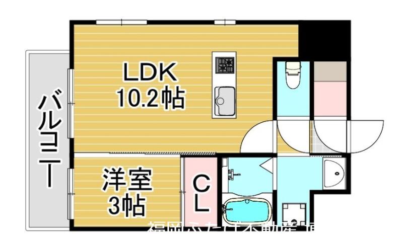 リアンシエルブルーJR香椎(1LDK/5階)の間取り写真