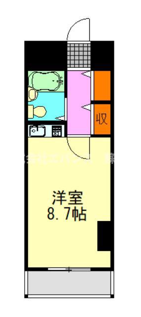 ライオンズマンション千葉県庁第2(1K/3階)の間取り写真